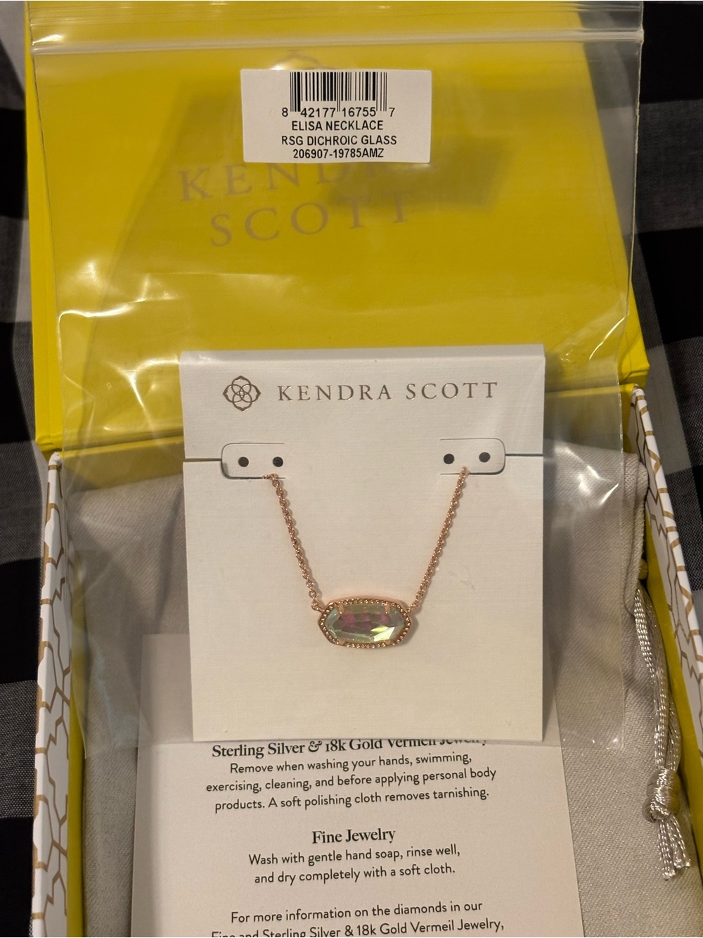 Kendra Scott Elisa Necklace in Iridescent  (Rose Gold)
